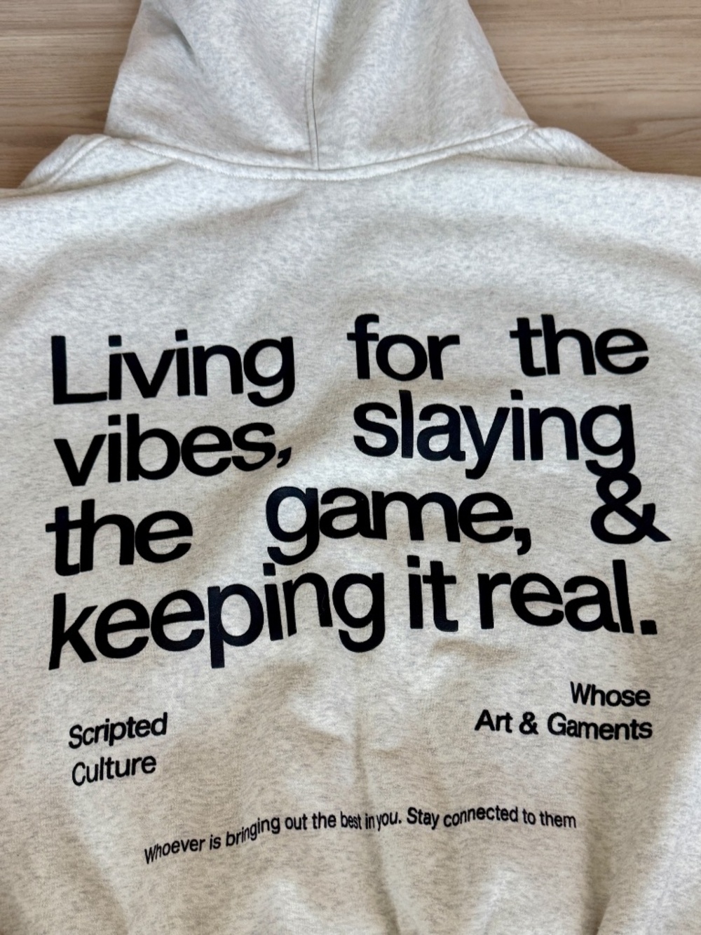 Whose Studio Y2K Graphic Zip Up Hoodie Heather Gray Cropped Boxy Sherpa Lined L - Picture 8 of 8
